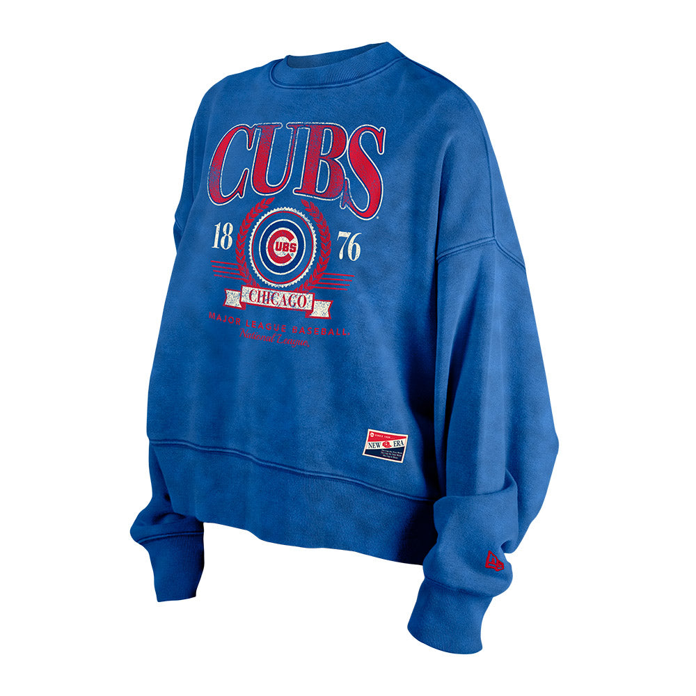 Chicago Cubs New Era Women's Royal Crew Neck Sweatshirt