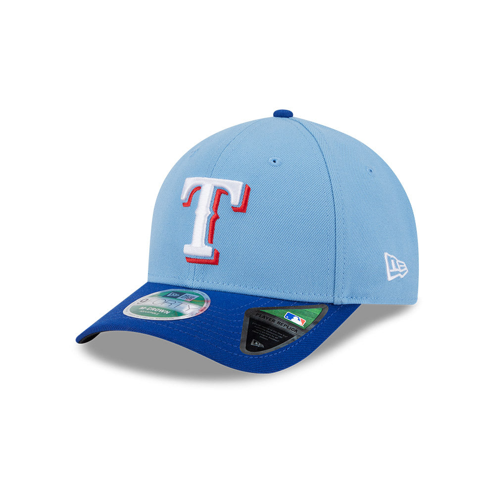 Texas Rangers New Era Light Blue 9FORTY Alternate M-Crown Player Replica Adjustable Hat