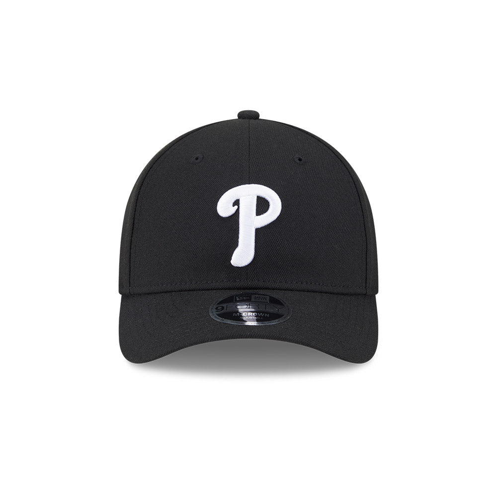 Philadelphia Phillies New Era Black/White 9FORTY M-Crown Adjustable Hat
