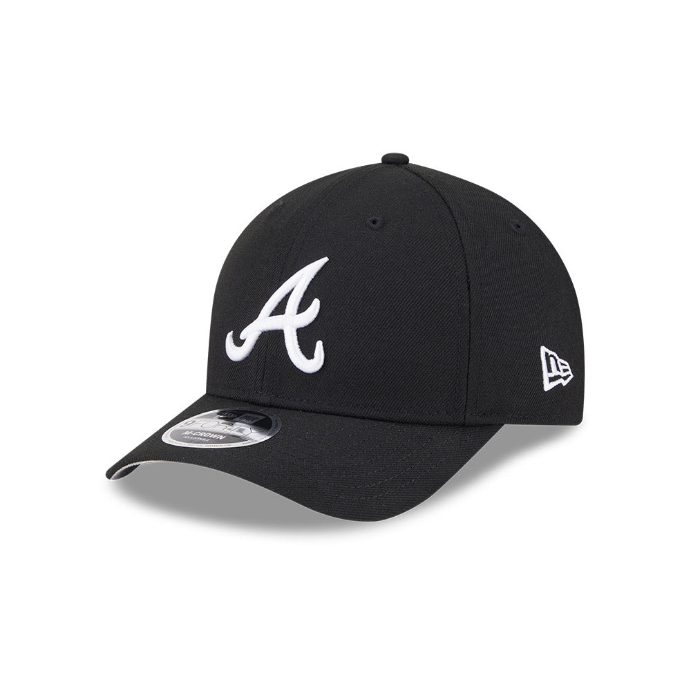 Atlanta Braves New Era Black/White 9FORTY M-Crown Adjustable Hat