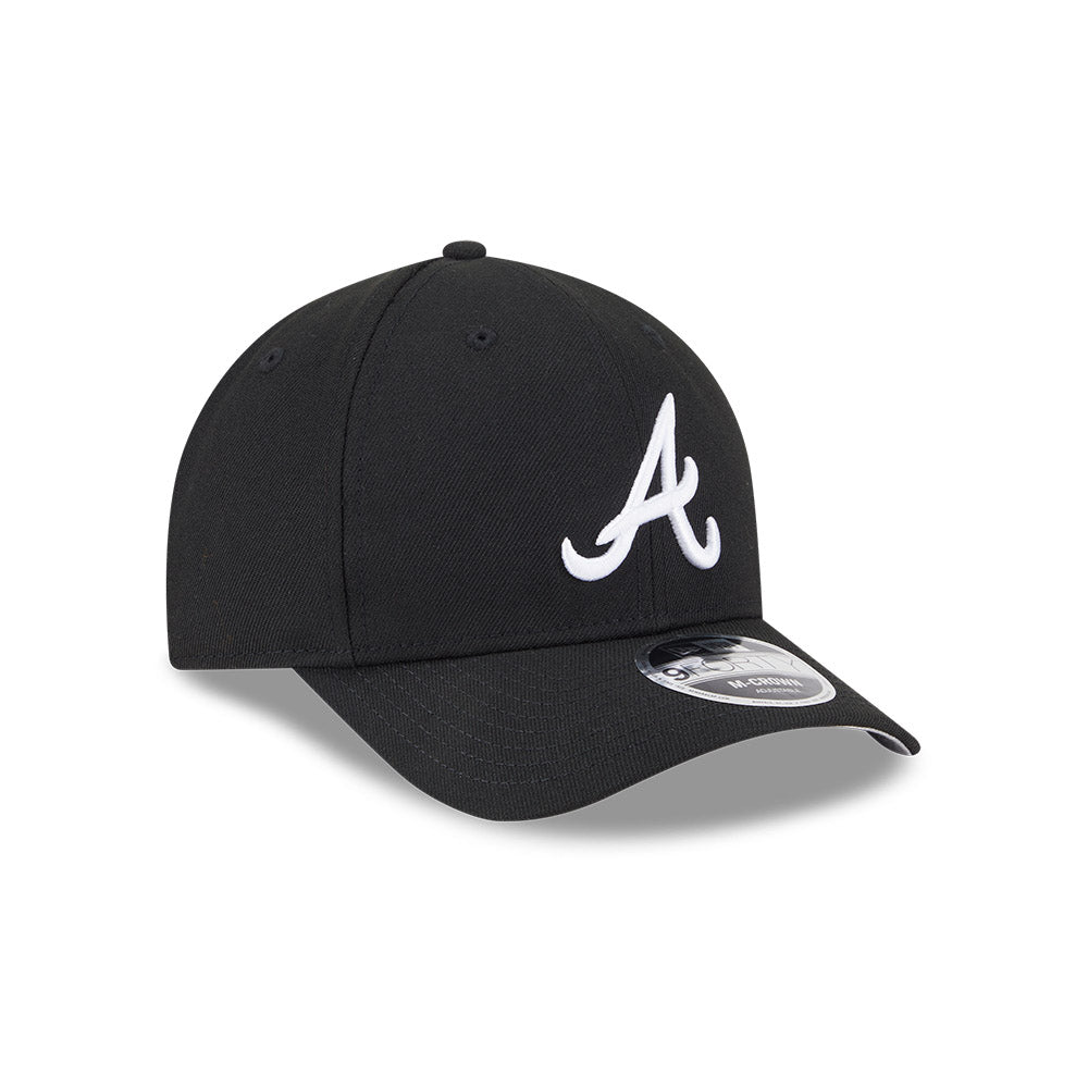 Atlanta Braves New Era Black/White 9FORTY M-Crown Adjustable Hat