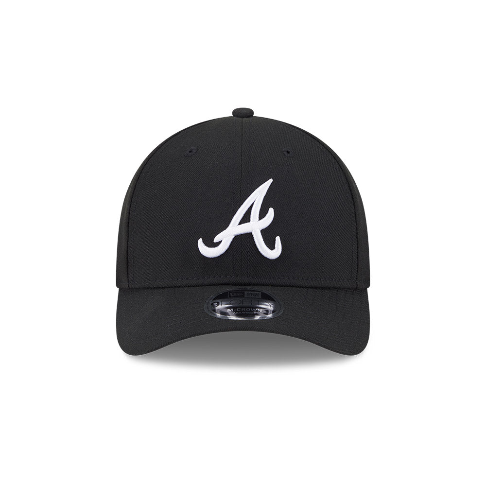 Atlanta Braves New Era Black/White 9FORTY M-Crown Adjustable Hat