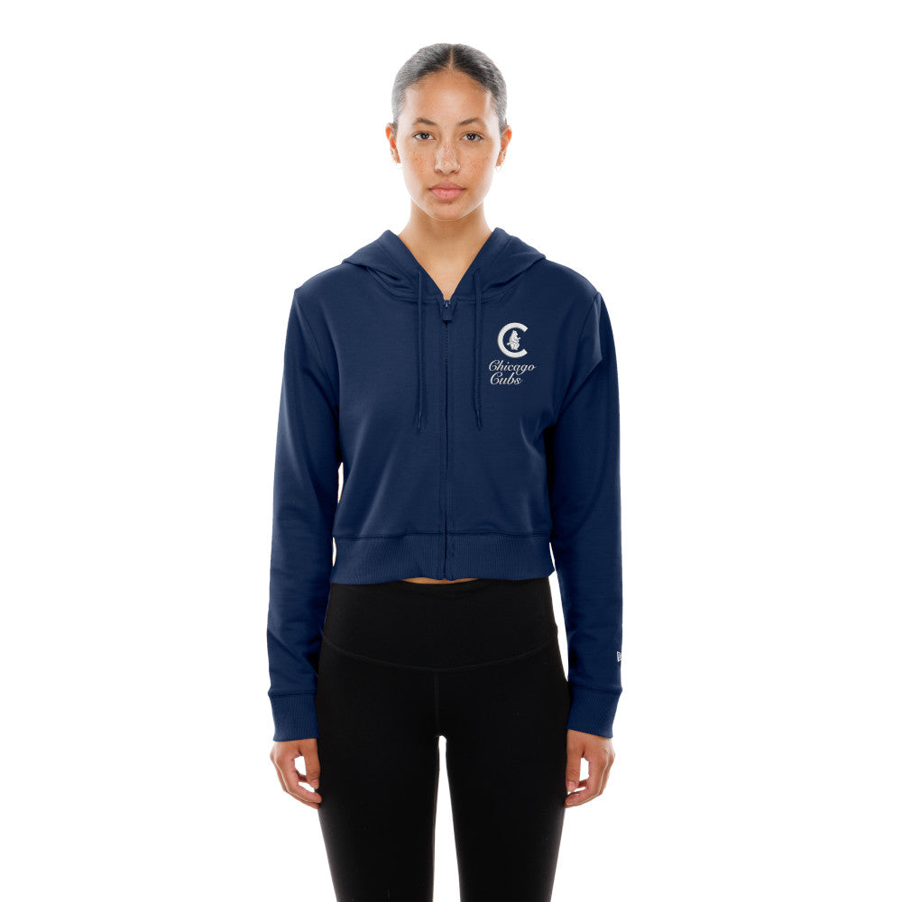 Chicago Cubs New Era Women's Navy 1948 G1 Full Zip Sweatshirt
