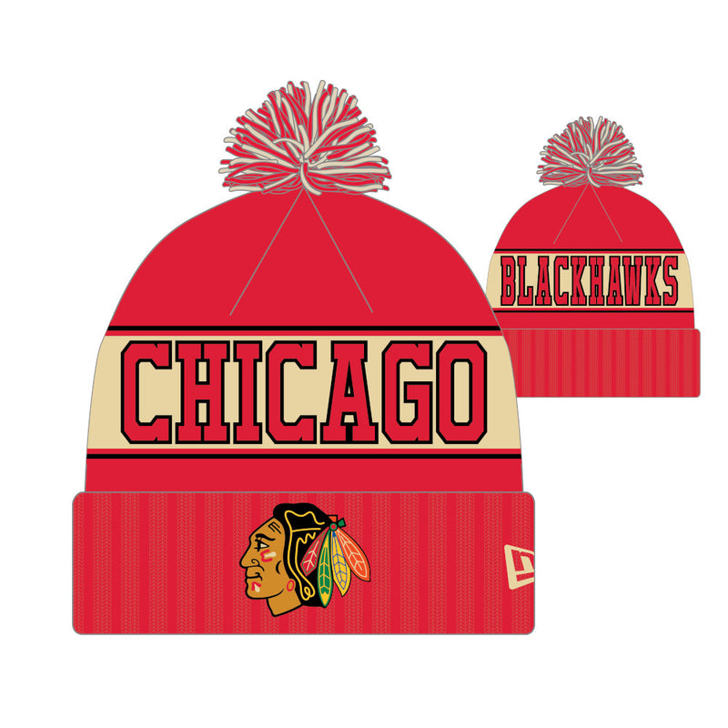 Chicago Blackhawks Retro Pom Knit Hat