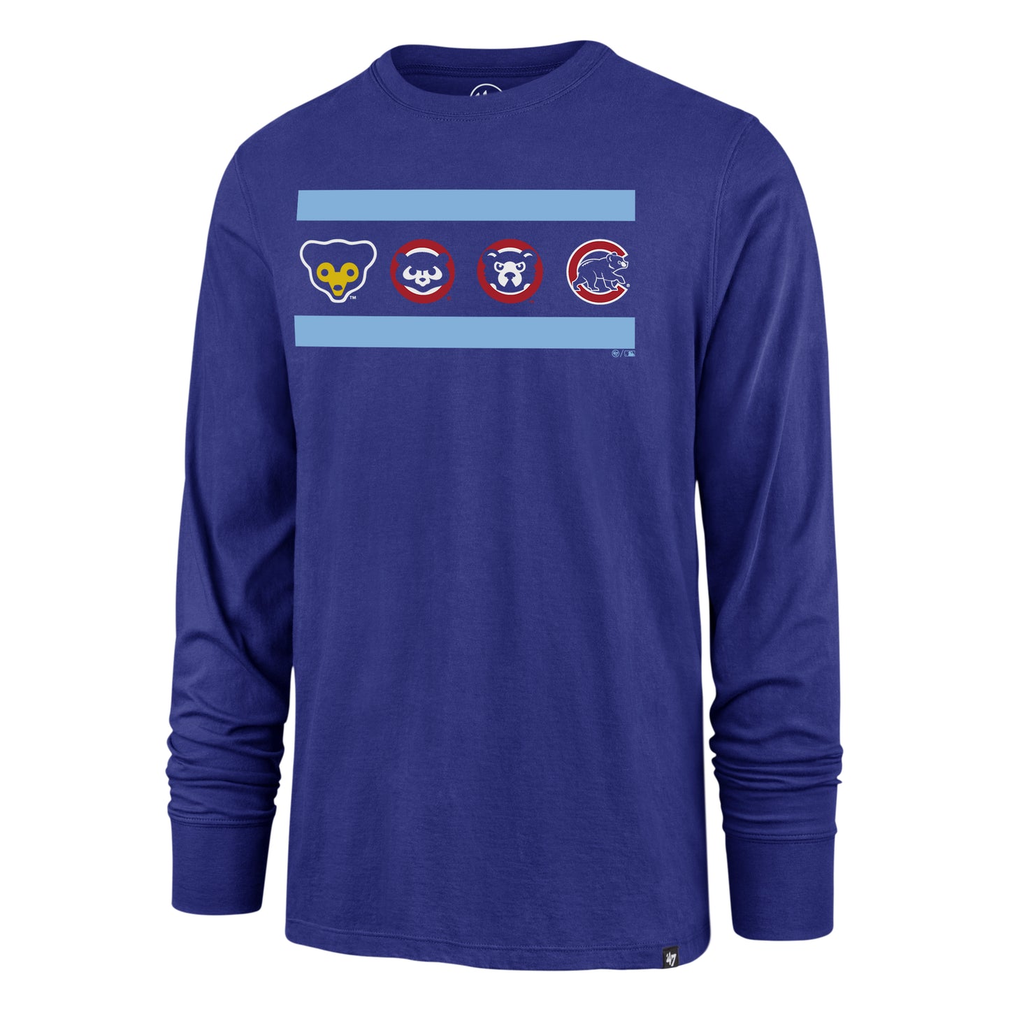 Chicago Cubs Four Logos Super Rival Long Sleeve Tee