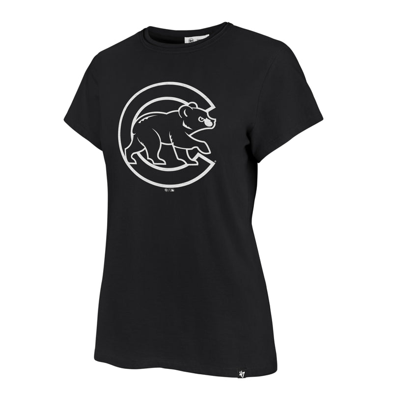 Chicago Cubs Women's '47 Black Frankie T-Shirt