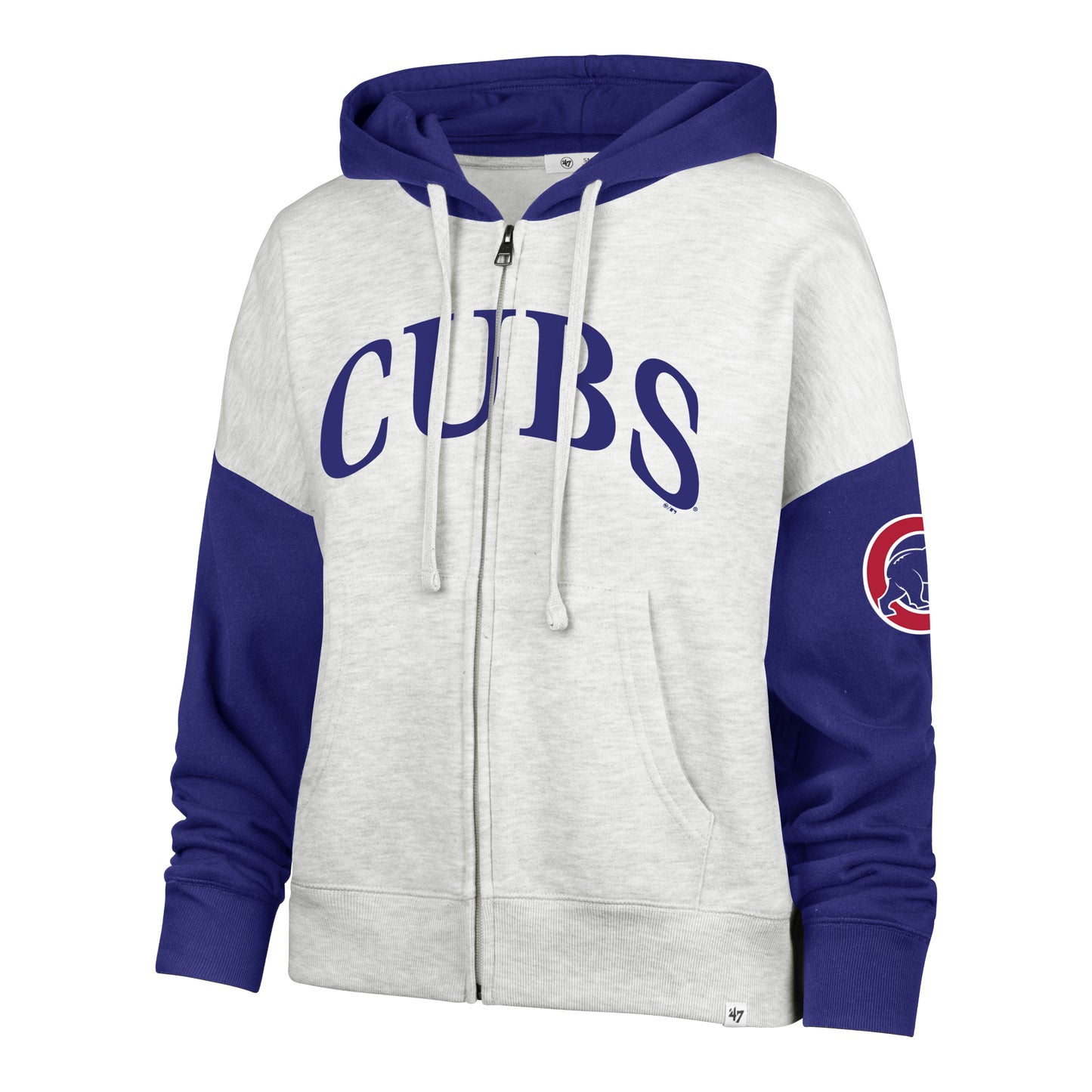 Chicago Cubs '47 Women's Ripley Color Blocked Full Zip Hoodie