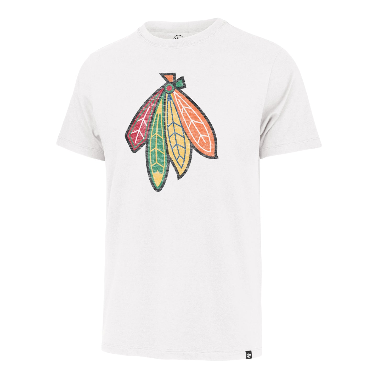 Chicago Blackhawks Feathers White Franklin T-Shirt