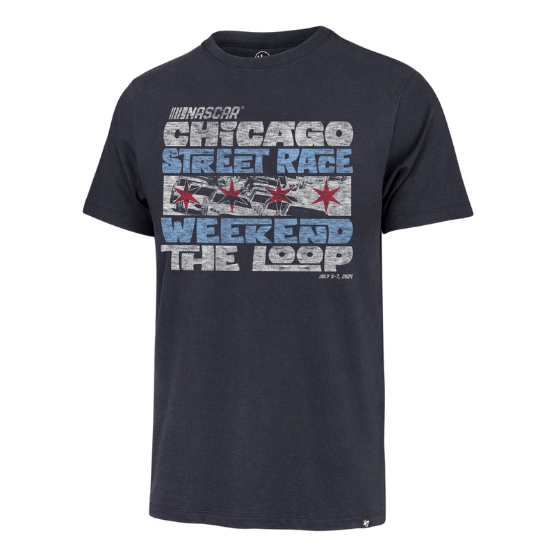 Nascar Chicago Street Race Weekend The Loop Navy '47 Franklin T-Shirt