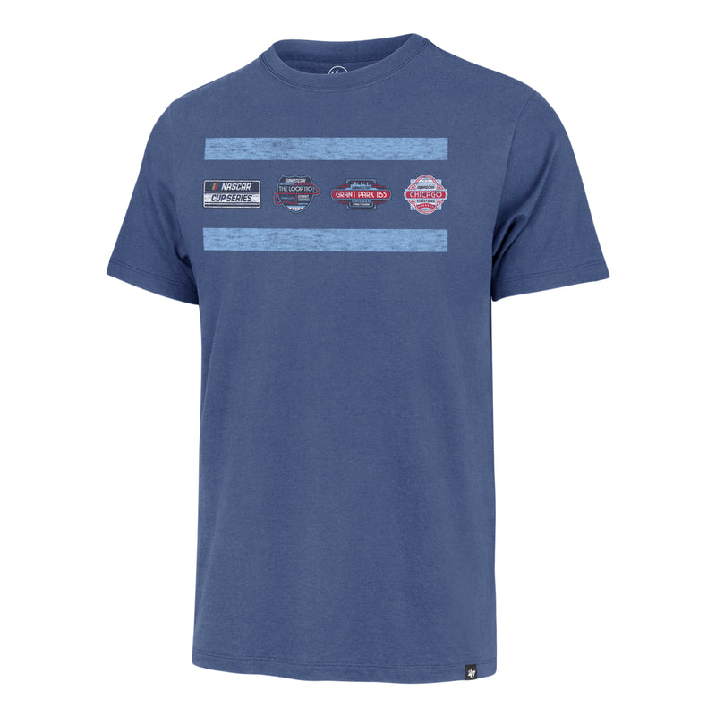 Nascar Chicago Street Race Royal 4 Logo '47 Franklin T-Shirt