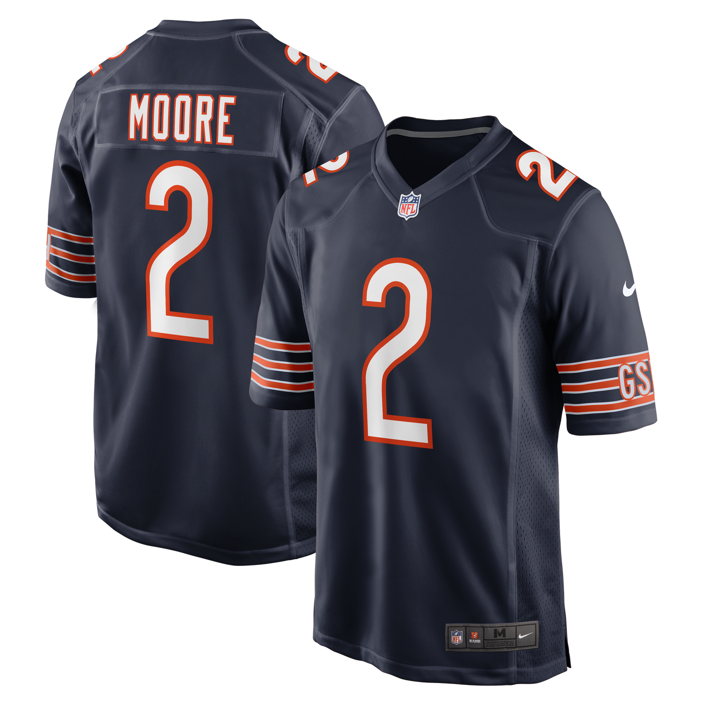 D.J. Moore Chicago Bears Nike Navy Replica Game Jersey – Clark Street ...
