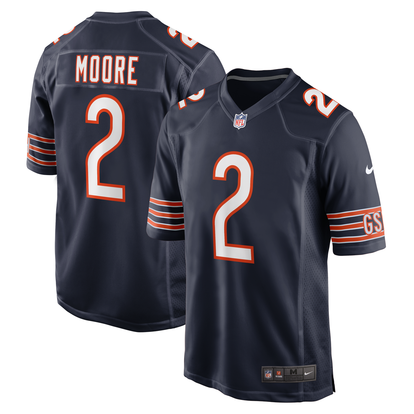 D.J. Moore Chicago Bears Nike Navy Replica Game Jersey Youth Clark Street Sports