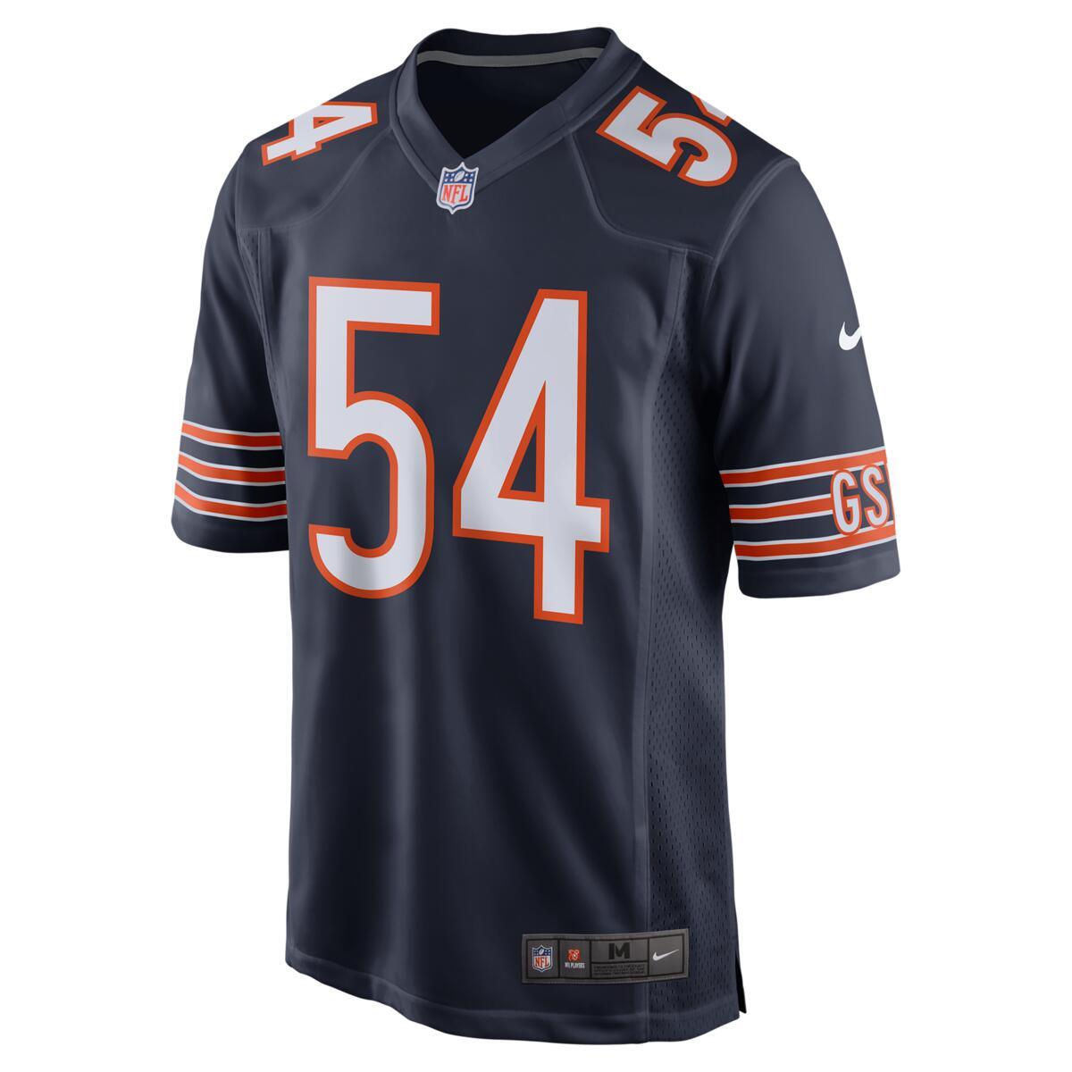 Brian Urlacher Chicago Bears Nike Men's Game Replica Navy Jersey