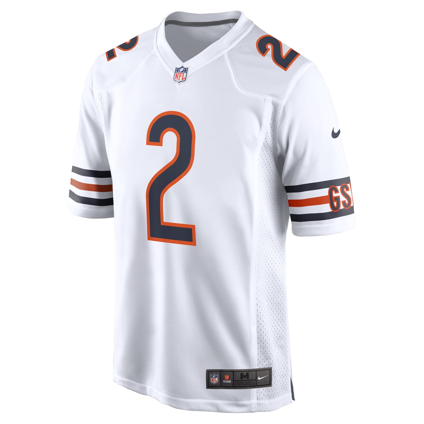 D.J. Moore Chicago Bears Nike White Road Game Jersey