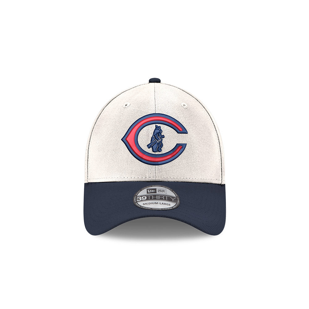 Chicago Cubs 1927 Vintage White Navy New Era 39THIRTY Flex Fit Hat