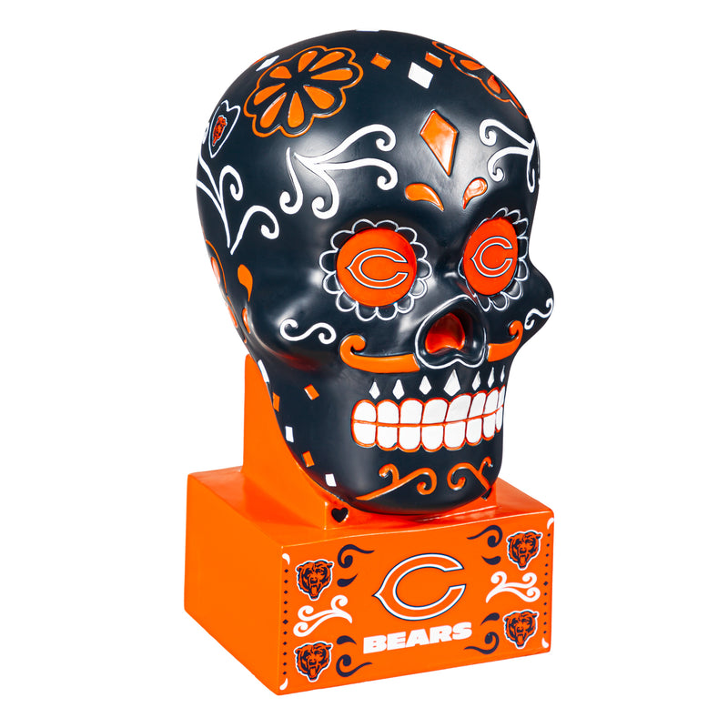 Chicago Bears Color Sugar Skull