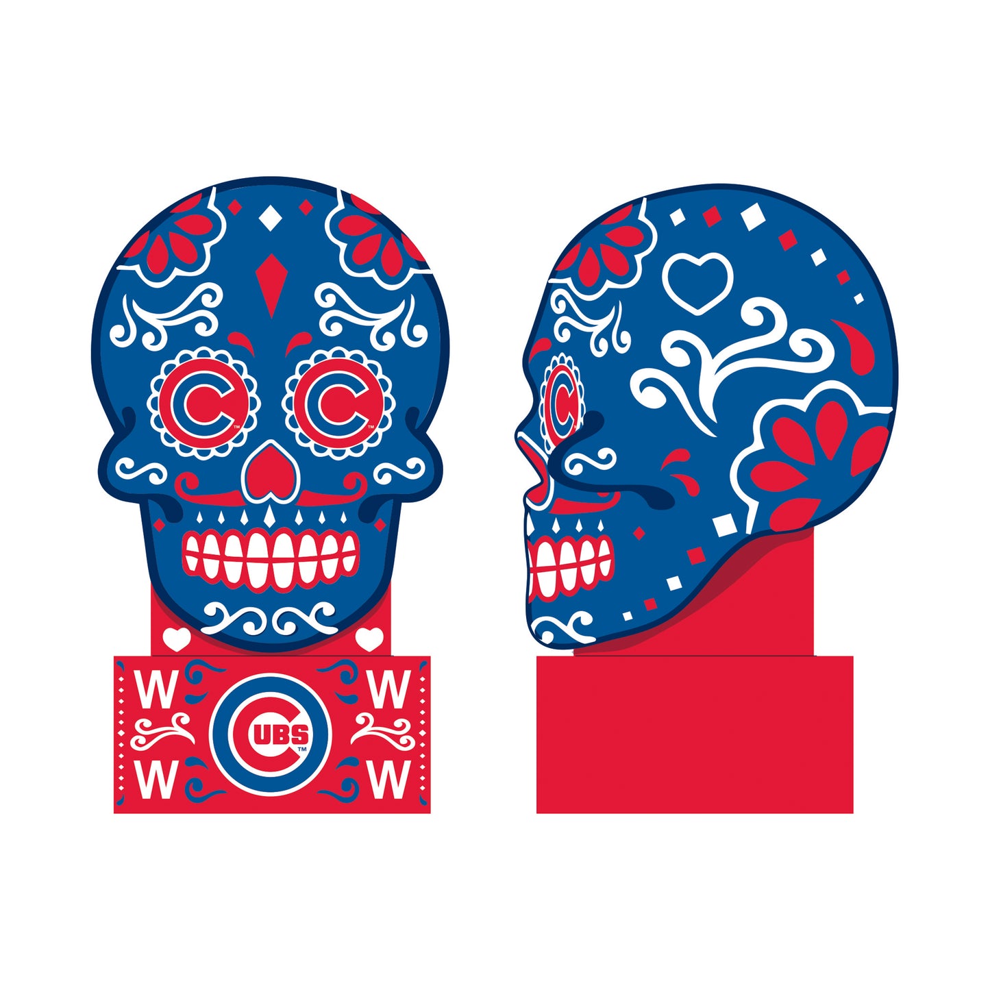 Chicago Cubs Sugar Skull Statue