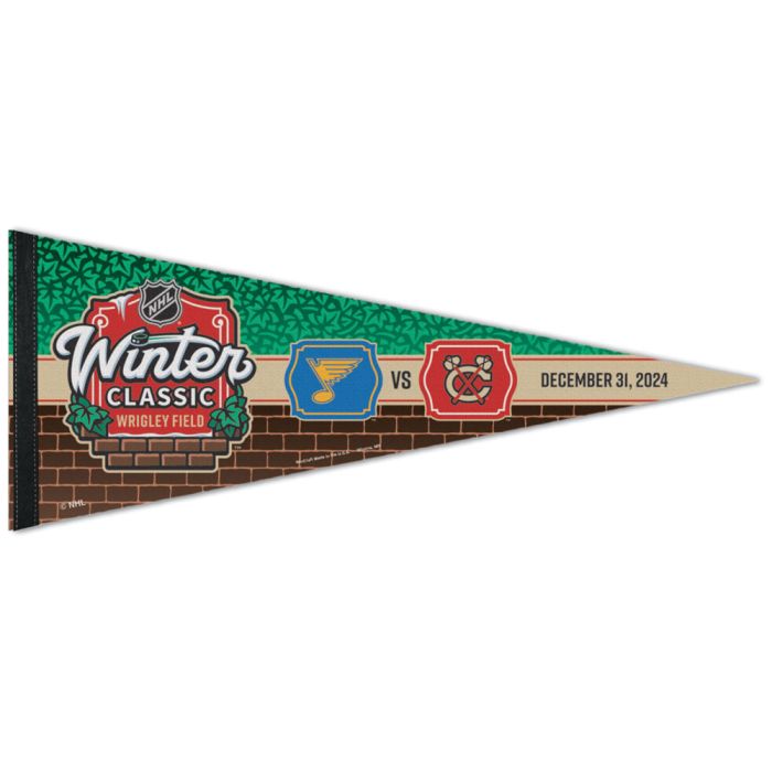 Winter Classic at Wrigley Field Dueling Premier 12" x 30" Pennant