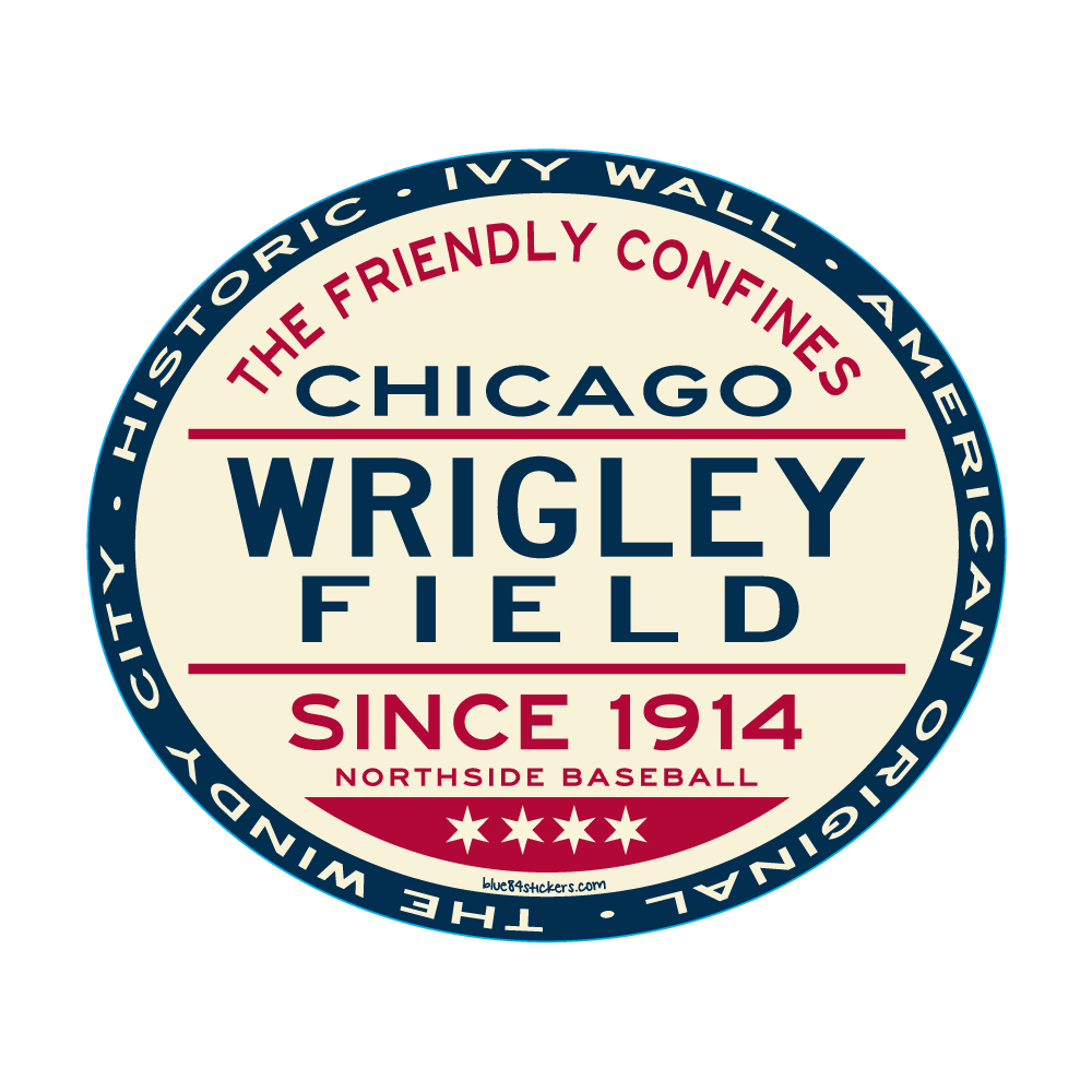 Wrigley Field Sand Circle Sticker Clark Street Sports