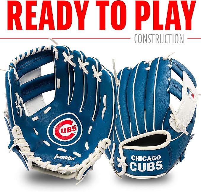 Chicago Cubs Youth Royal and White Baseball Glove