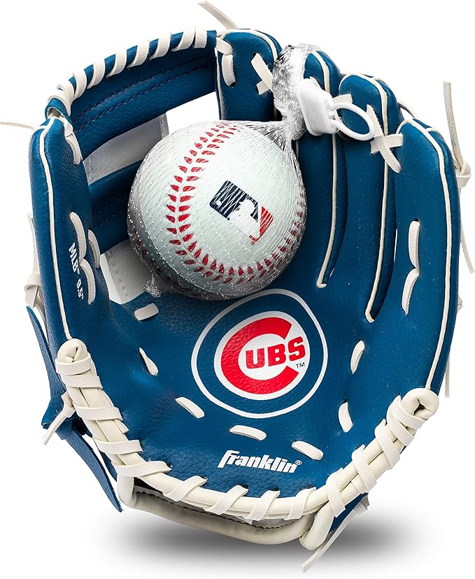 Chicago Cubs Youth Royal and White Baseball Glove