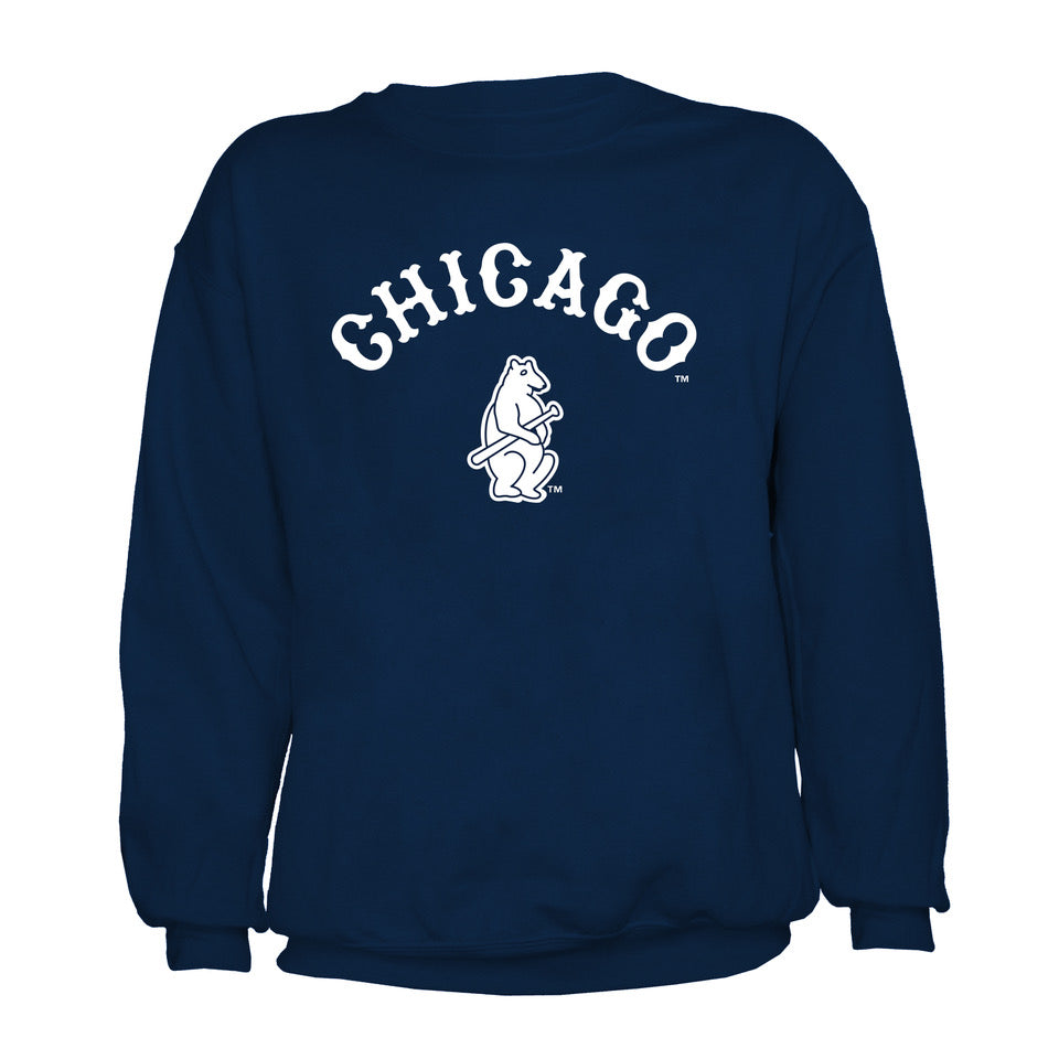 Chicago Cubs Stitches Navy 1914 Crewneck Sweatshirt
