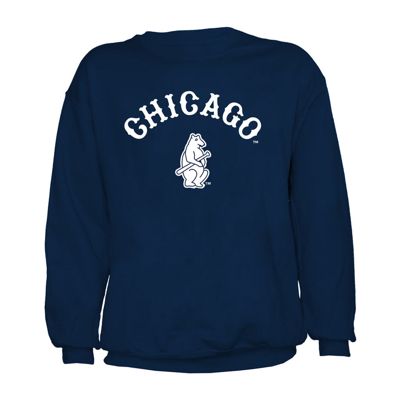 Chicago Cubs Stitches Navy 1914 Crewneck Sweatshirt