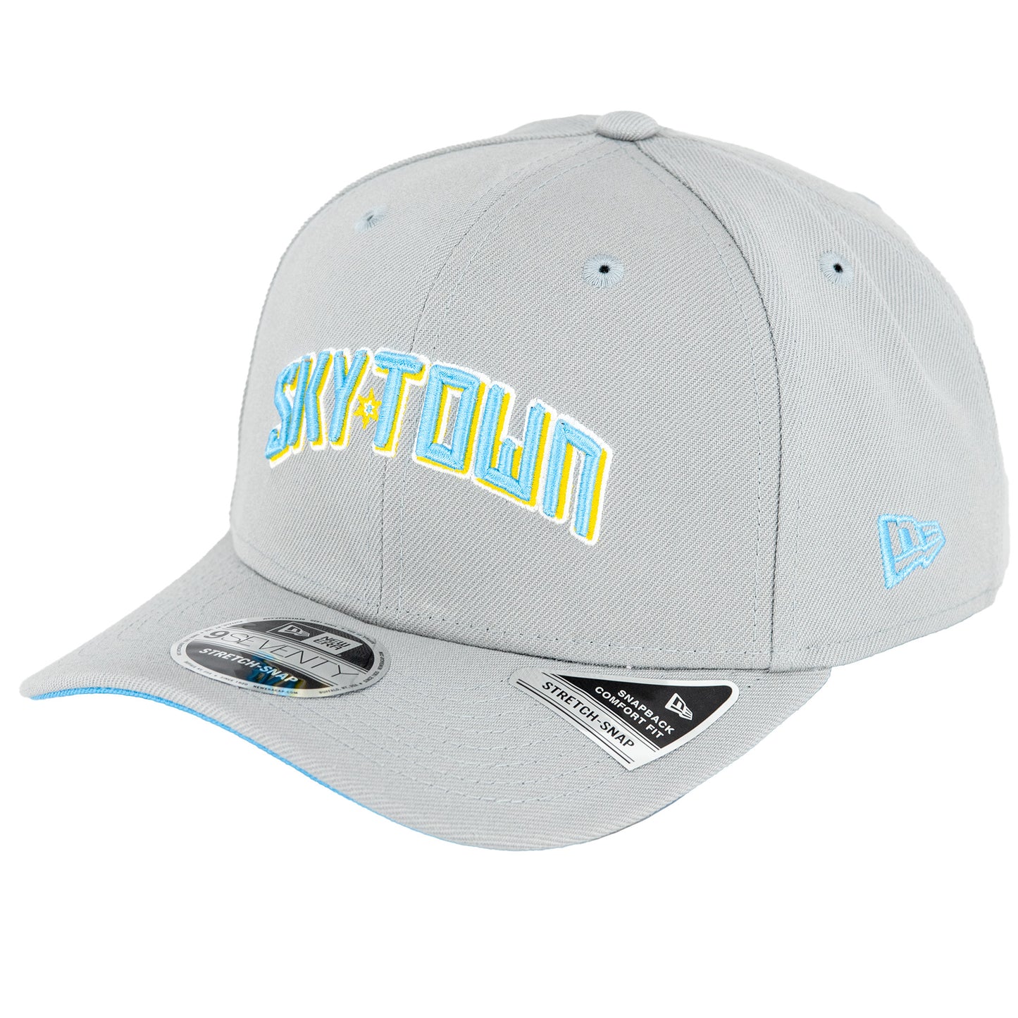 Chicago Sky New Era 9SEVENTY Grey/Canary Sky Town Snapback Hat