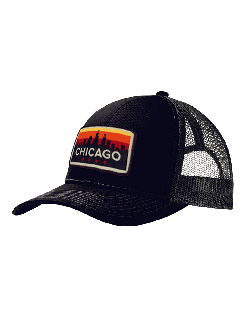 Chicago Black Charcoal Trucker Snapback Hat