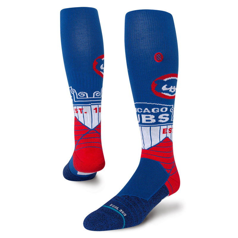 Chicago Cubs 'Be Alert For Foul Balls' Crew Socks by PKWY