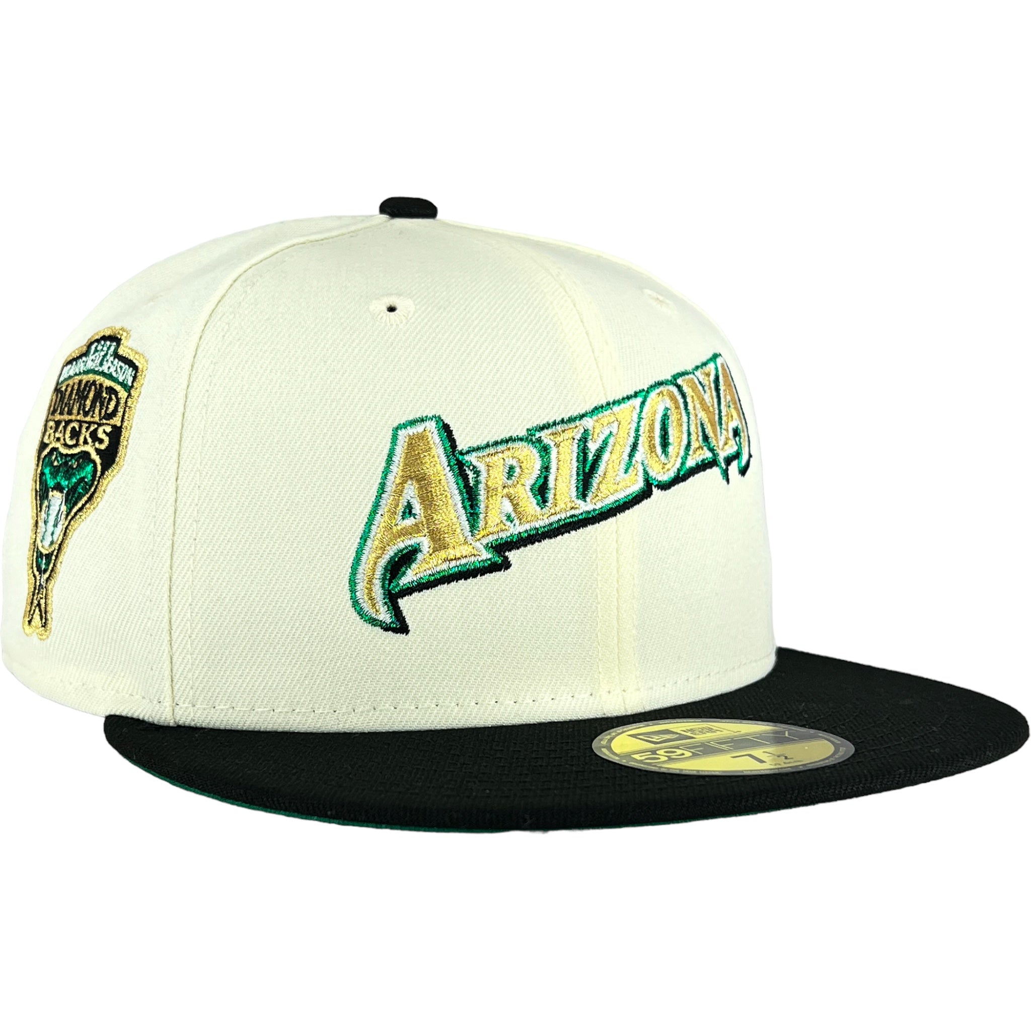 Arizona Diamondbacks 1998 Inaugural Season New Era 59Fifty Fitted Hat  (Chrome White Black Red Under Brim) in 2023