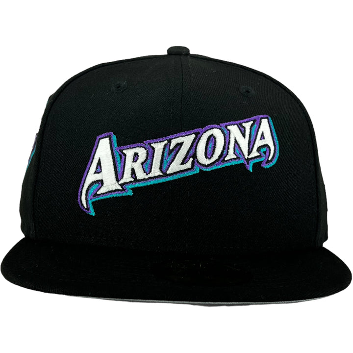 Arizona Diamondbacks New Era All Black/Red Bill Diamond Era 59FIFTY Fitted  Hat