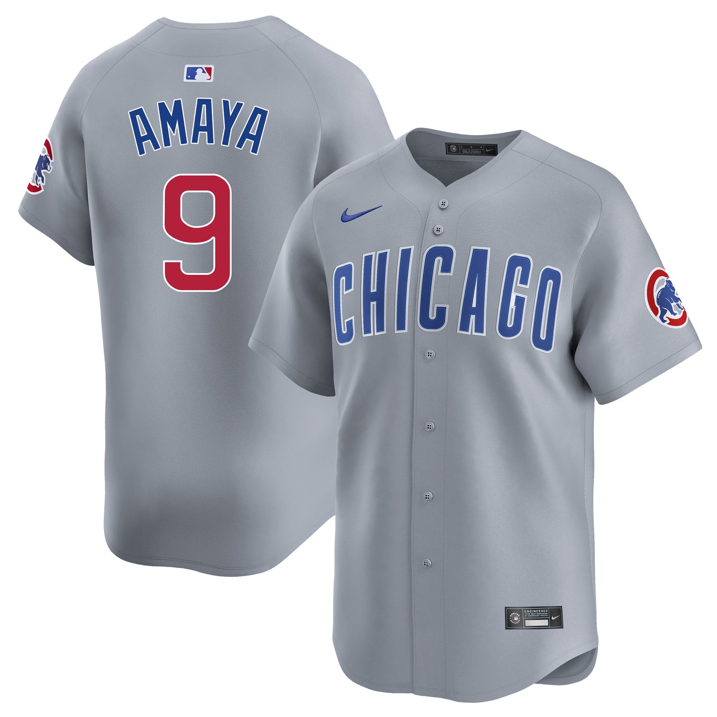 Miguel Amaya Chicago Cubs Nike Men's Road Grey Limited Jersey