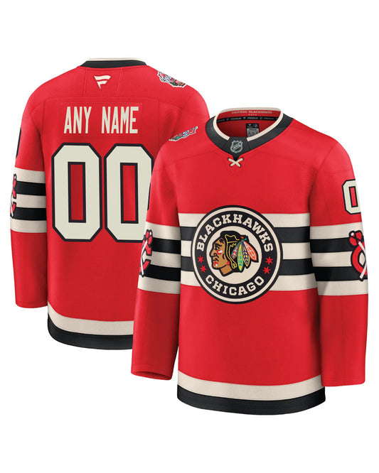 Chicago Blackhawks Fanatics Red 2025 NHL Winter Classic Custom Men's Jersey