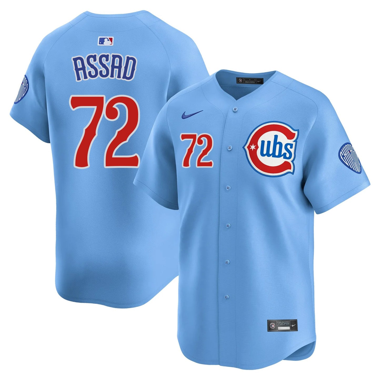 Javier Assad Chicago Cubs Nike Men's Light Blue 2nd Alternate Limited Jersey