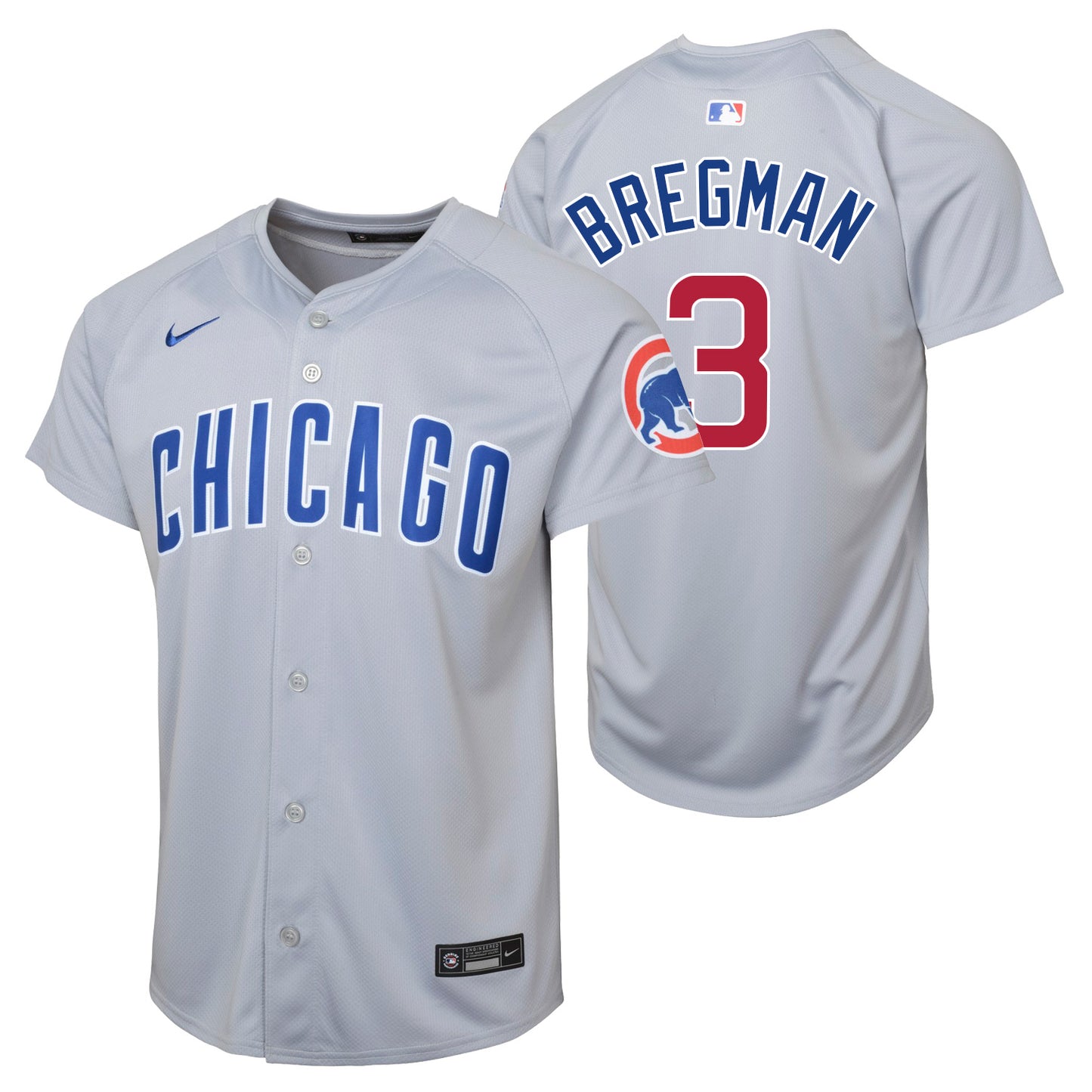 Alex Bregman Chicago Cubs Nike Youth Road Grey Limited Jersey