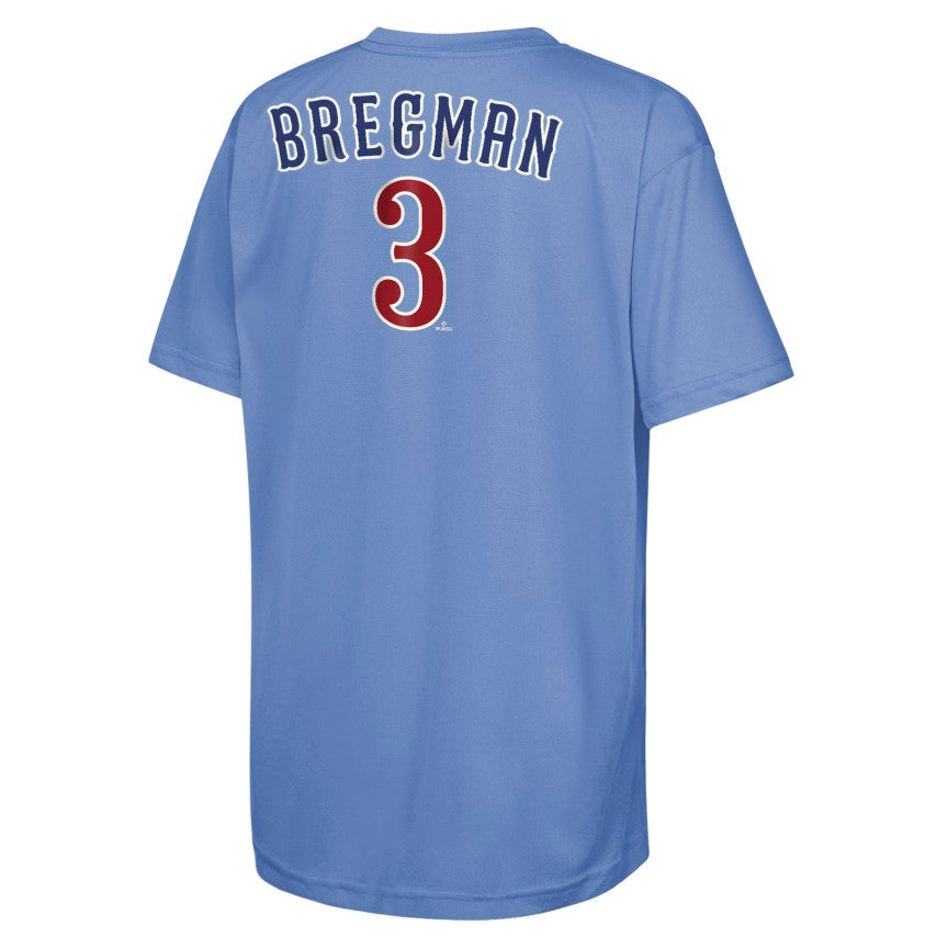 Alex Bregman Chicago Cubs Youth 2nd Alternate Baby Blue Sublimated T-Shirt