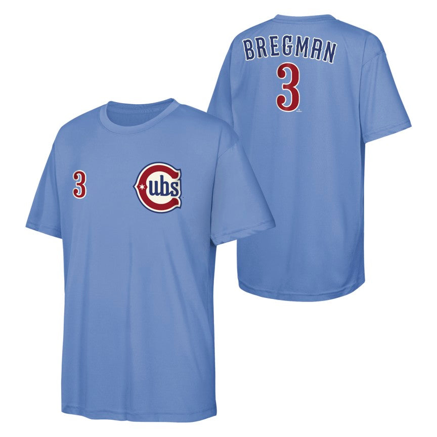 Alex Bregman Chicago Cubs Youth 2nd Alternate Baby Blue Sublimated T-Shirt