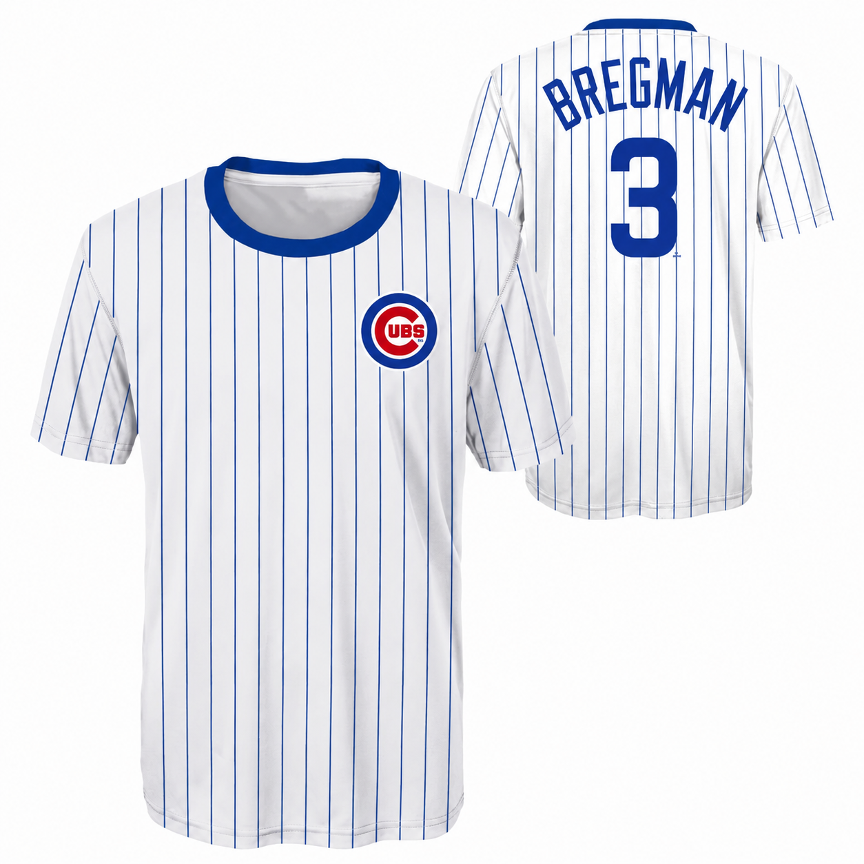 Alex Bregman Chicago Cubs Youth Pinstripe Sublimated T-Shirt