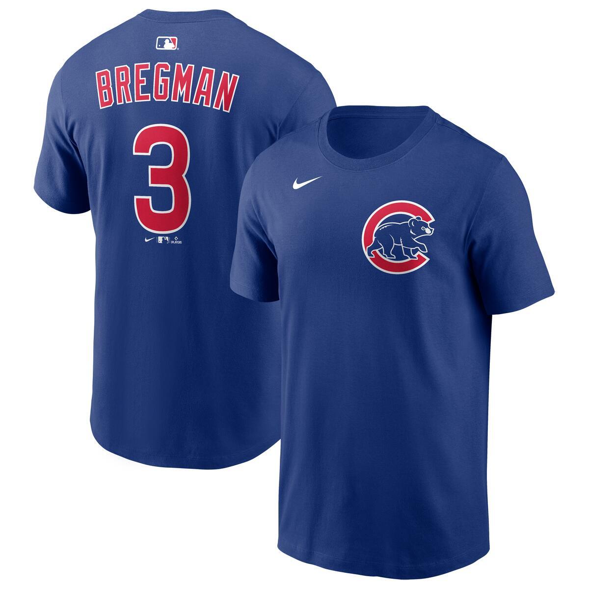 Alex Bregman #3 Chicago Cubs Nike Royal Player T-Shirt