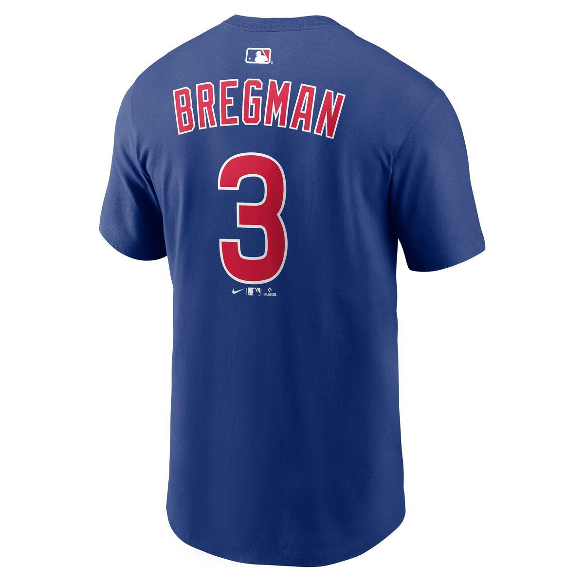 Alex Bregman #3 Chicago Cubs Nike Royal Player T-Shirt