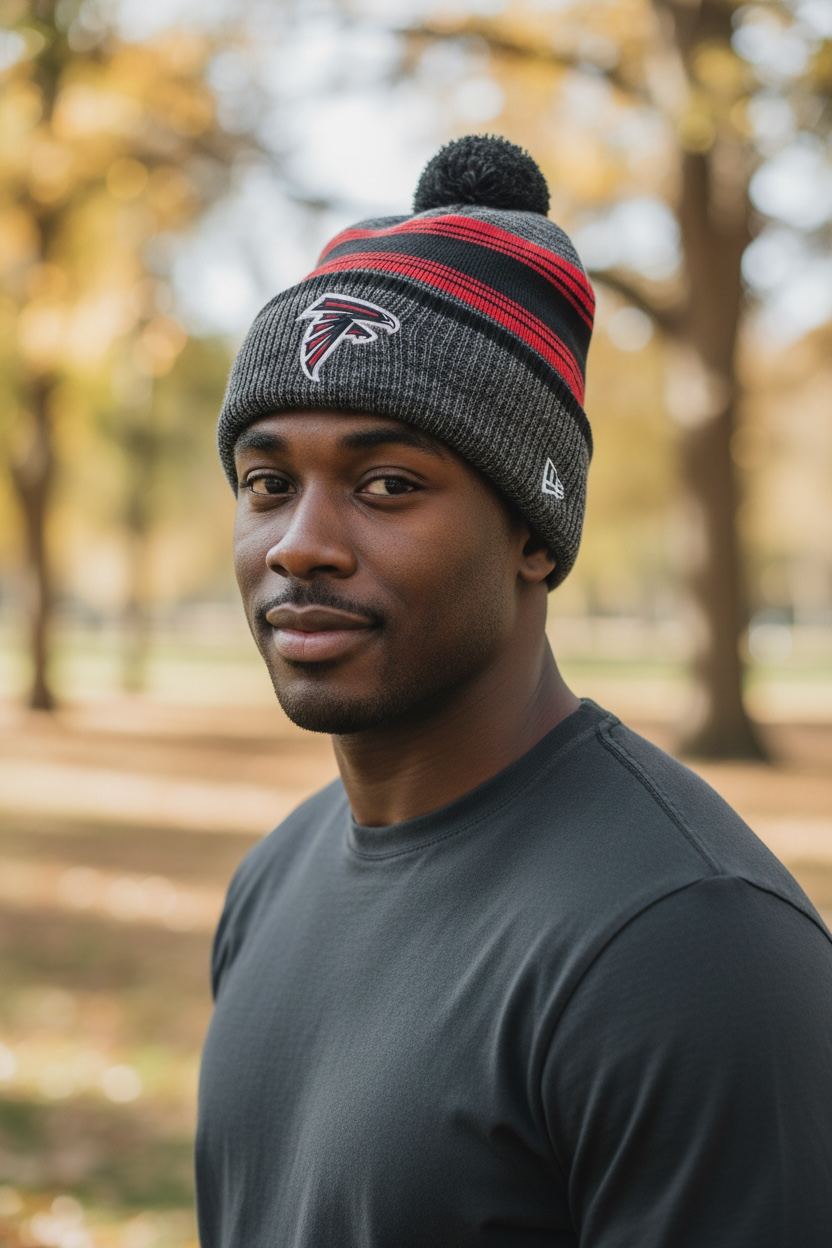 Atlanta Falcons '47 Grey Stripes Logo Cuffed Knit Beanie