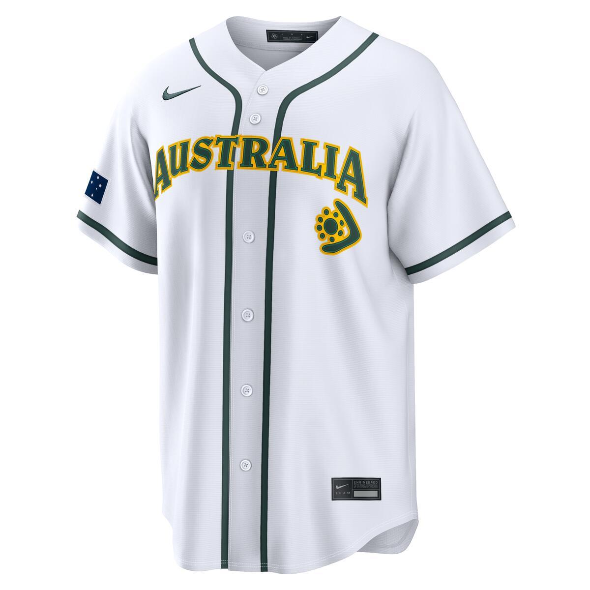 Australia World Baseball Classic 2026 Nike White Home Jersey