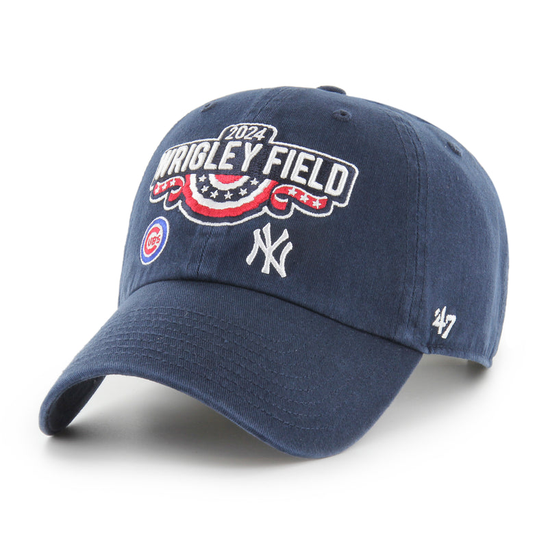 Chicago Cubs vs. New York Yankees '47 Cleanup Navy 2024 Matchup Hat