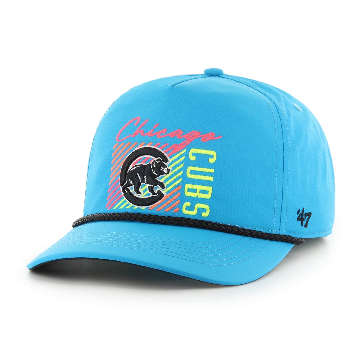 Chicago Cubs Blue Neon Highlight 47' Hitch Adjustable Hat