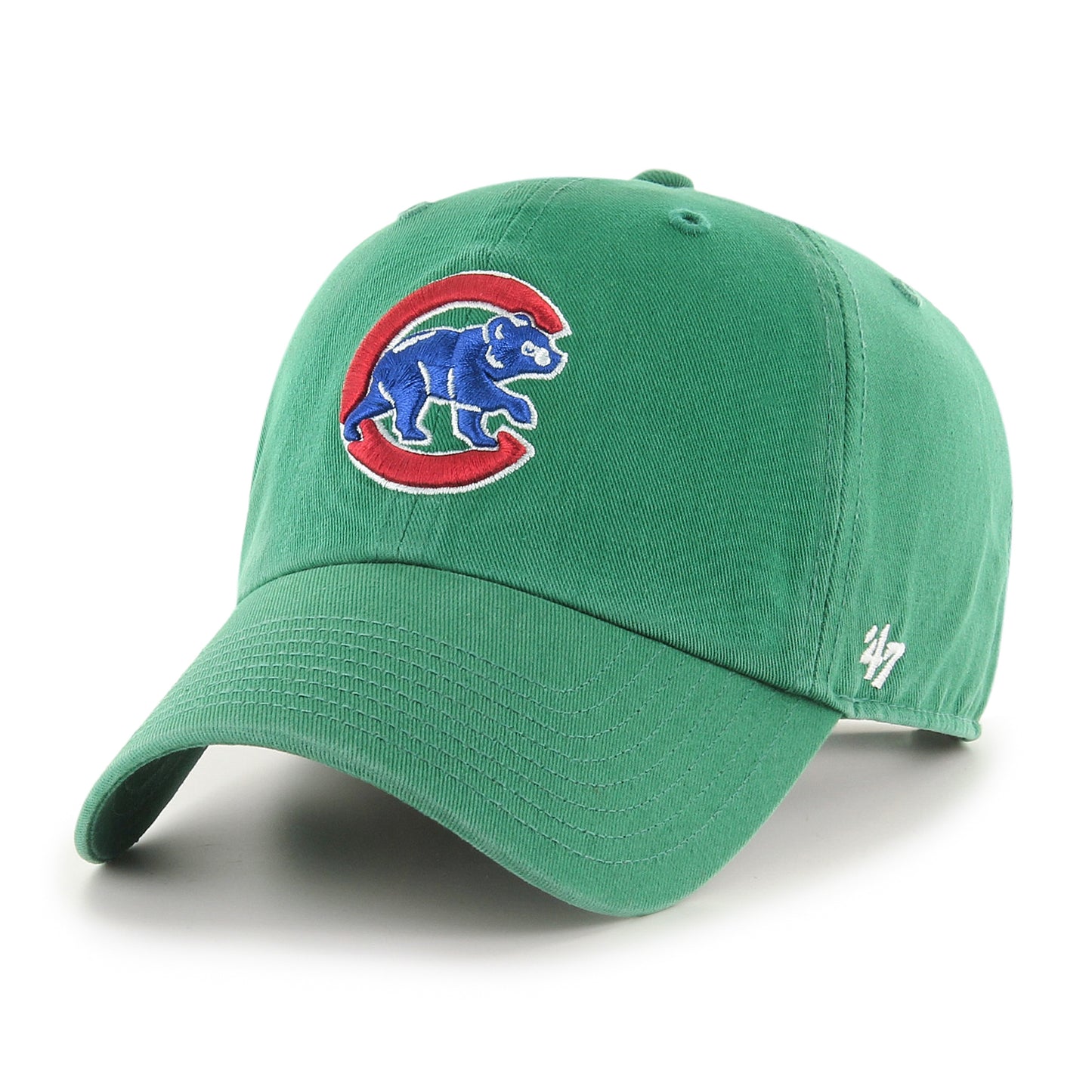Chicago Cubs Kelly Green Crawl Bear Clean-Up Adjustable Hat