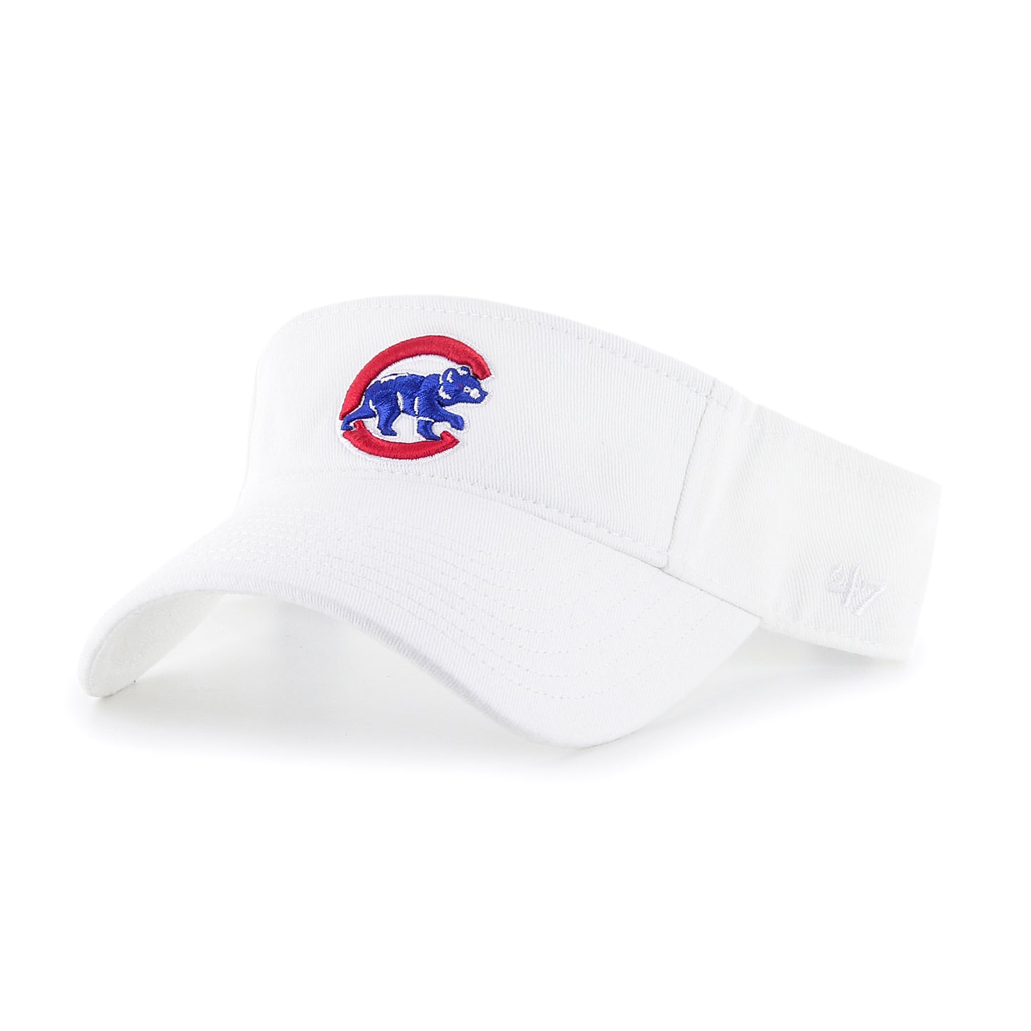 Chicago Cubs '47 White Crawl Bear Visor