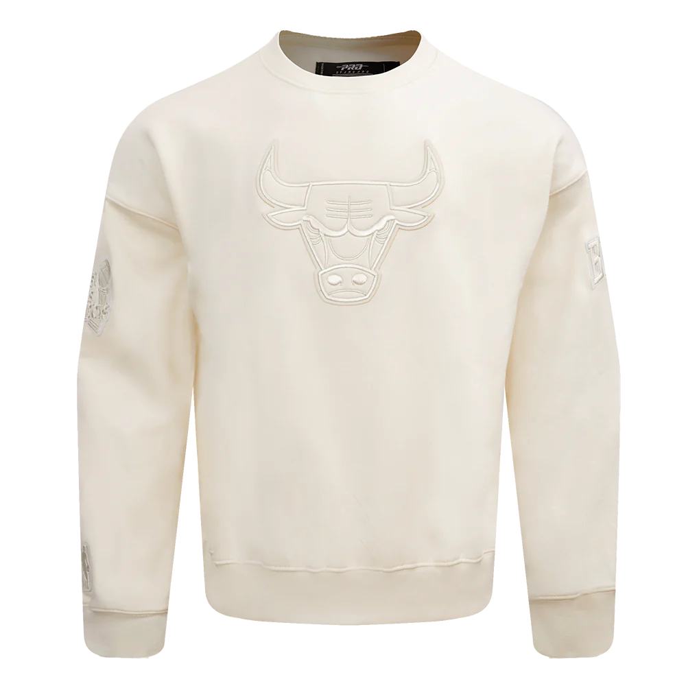 Chicago Bulls Cream Neutral Drop Shoulder Pro Standard Crew Neck Sweatshirt