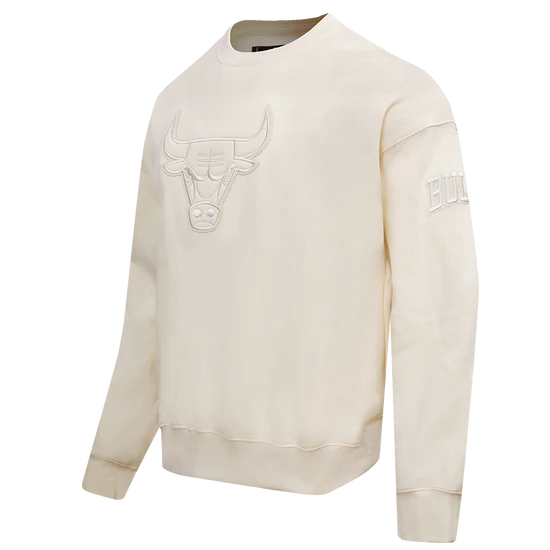 Chicago Bulls Cream Neutral Drop Shoulder Pro Standard Crew Neck Sweatshirt