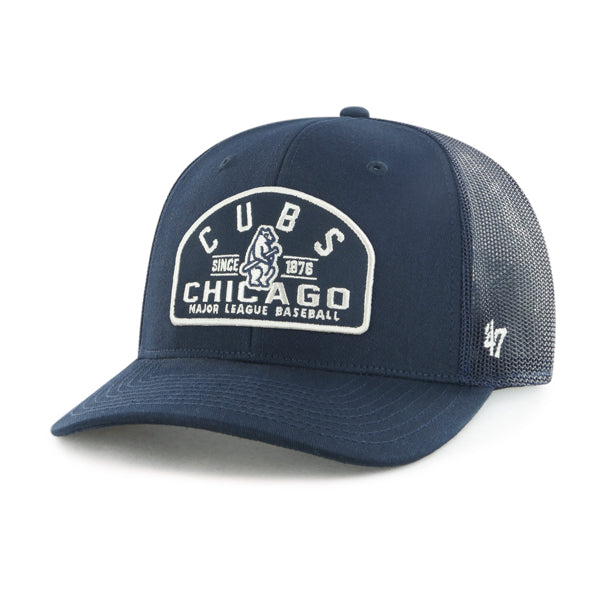 Chicago Cubs '47  Black Leland Trucker Adjustable Hat